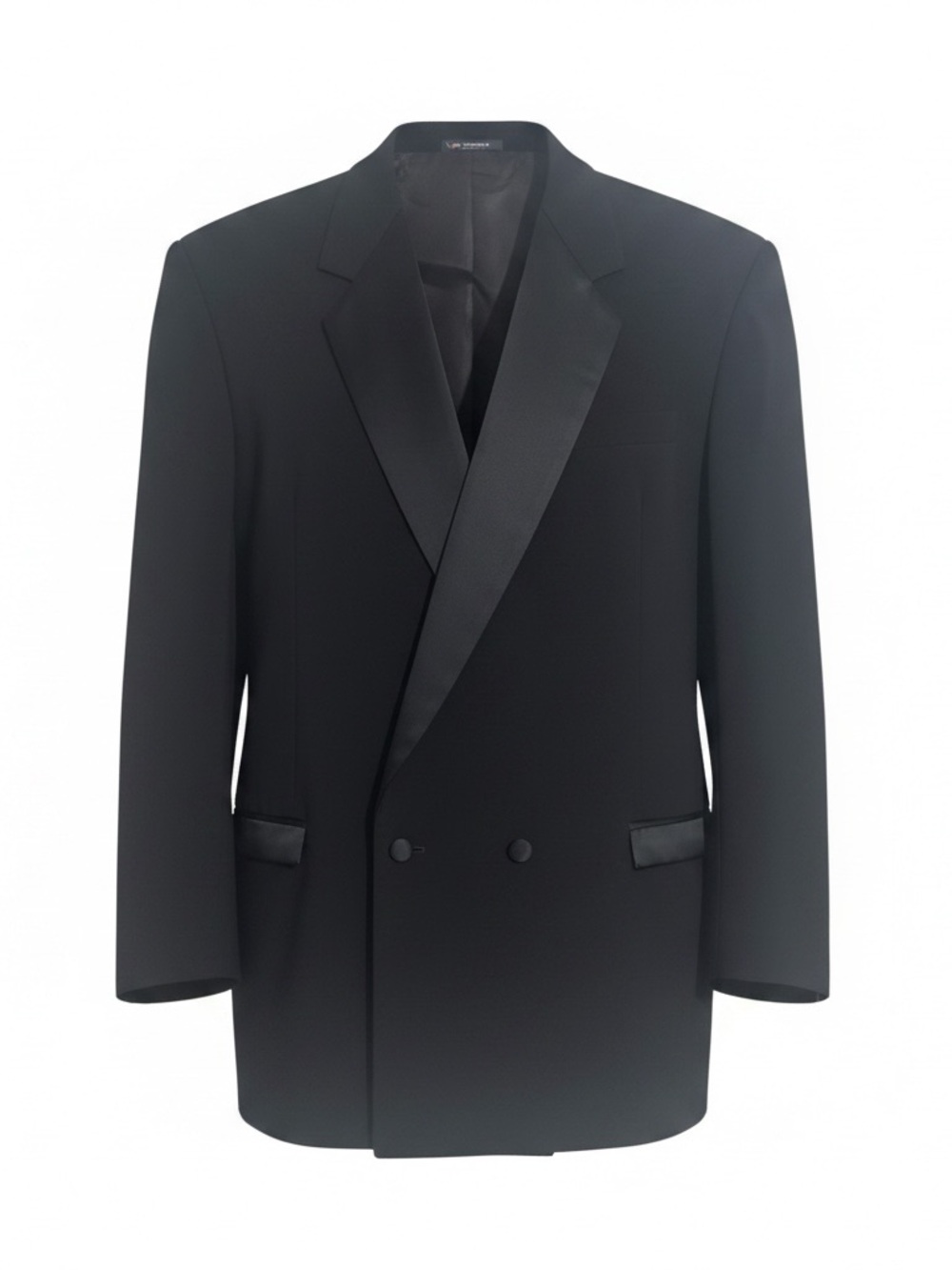 Vintage Raffinati Black Tuxedo Jacket 52L Made in USA Satin Lapel
